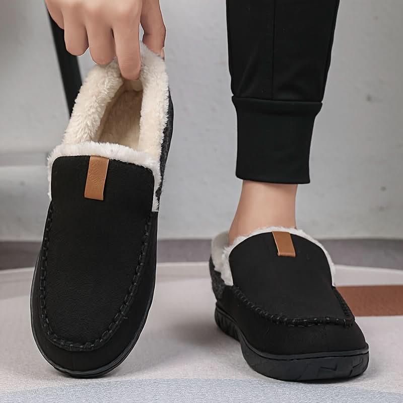 Francisco | Zapatillas de Casa Mocasín para Hombre con Forro Borreguito