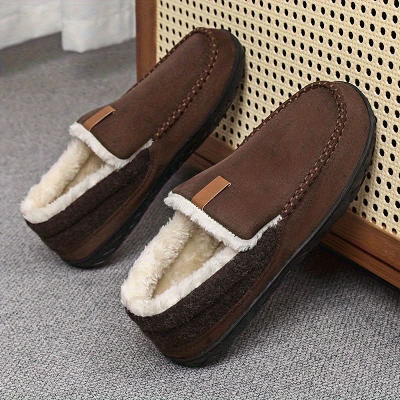 Francisco | Zapatillas de Casa Mocasín para Hombre con Forro Borreguito