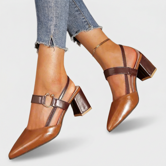 Zapatos tacón bloque mujer cómodos plantilla acolchada