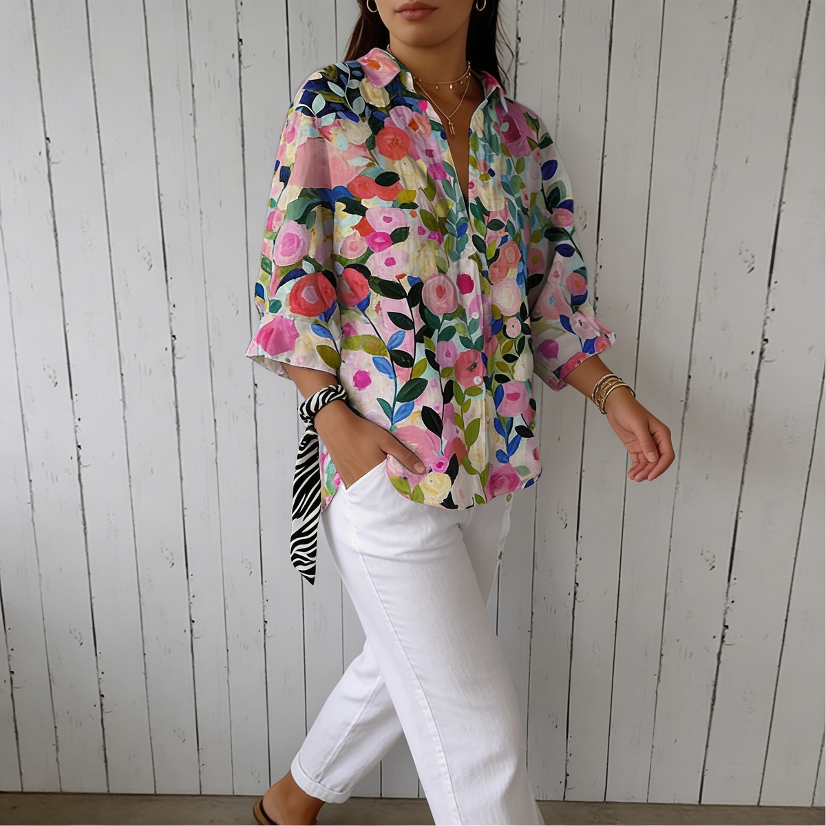 Frida | Blusa de Flores Multicolor