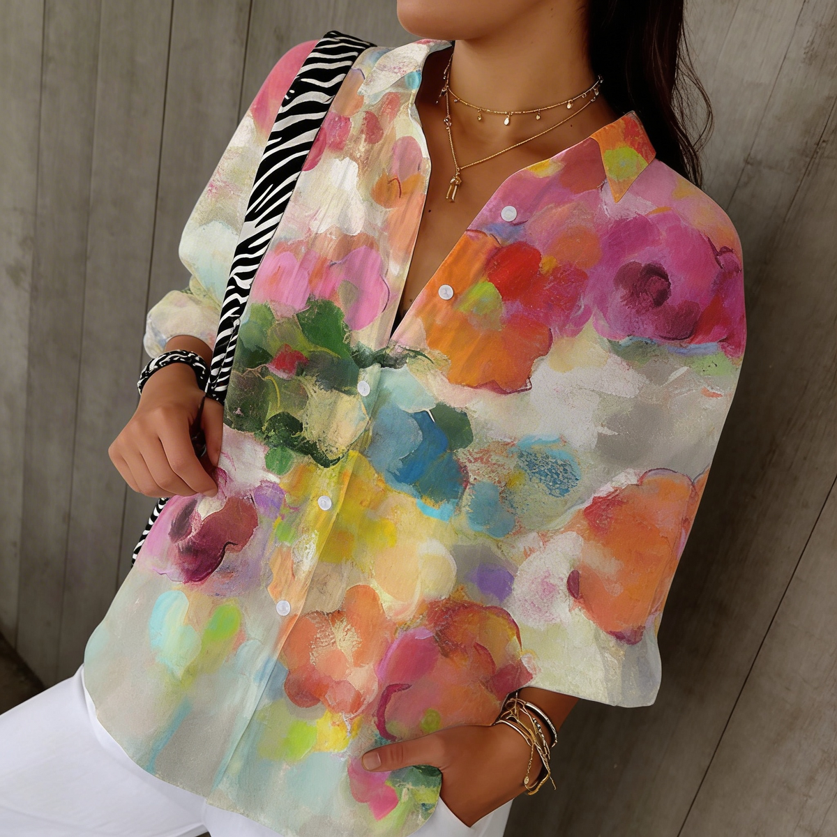 Ella | Blusa con Estampado Suave