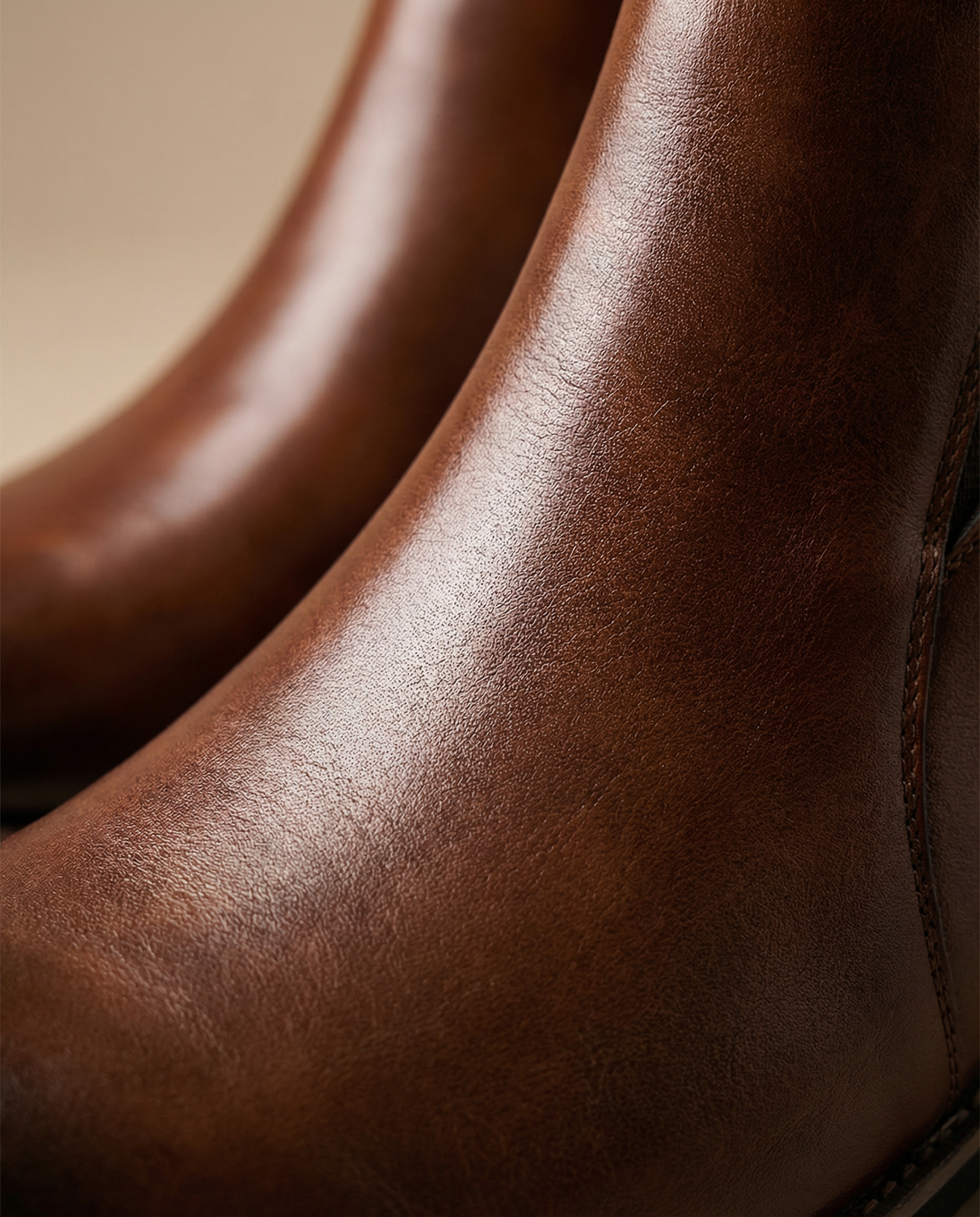 Botines Chelsea hombre efecto piel con cremallera