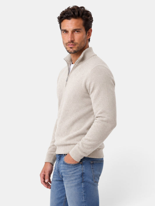 Gaspar | Jersey de Media Cremallera Tacto Lana para Hombre