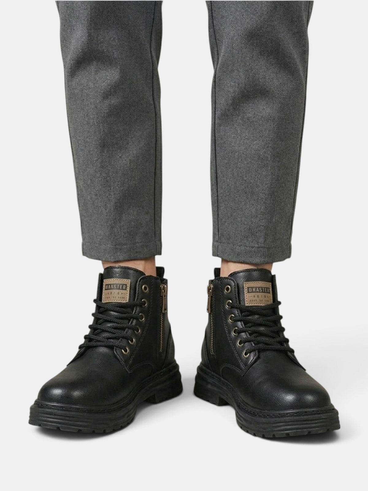 Gervasio | Botas de Hombre Resistentes al Agua con Cordones y Cremallera