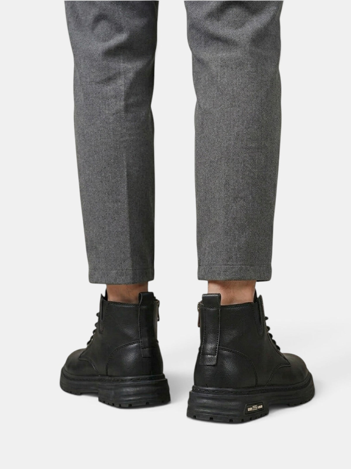 Gervasio | Botas de Hombre Resistentes al Agua con Cordones y Cremallera