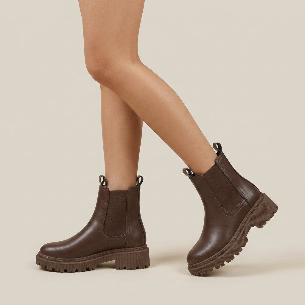 Gisela | Botines Chelsea de Mujer con Suela Track Dentada