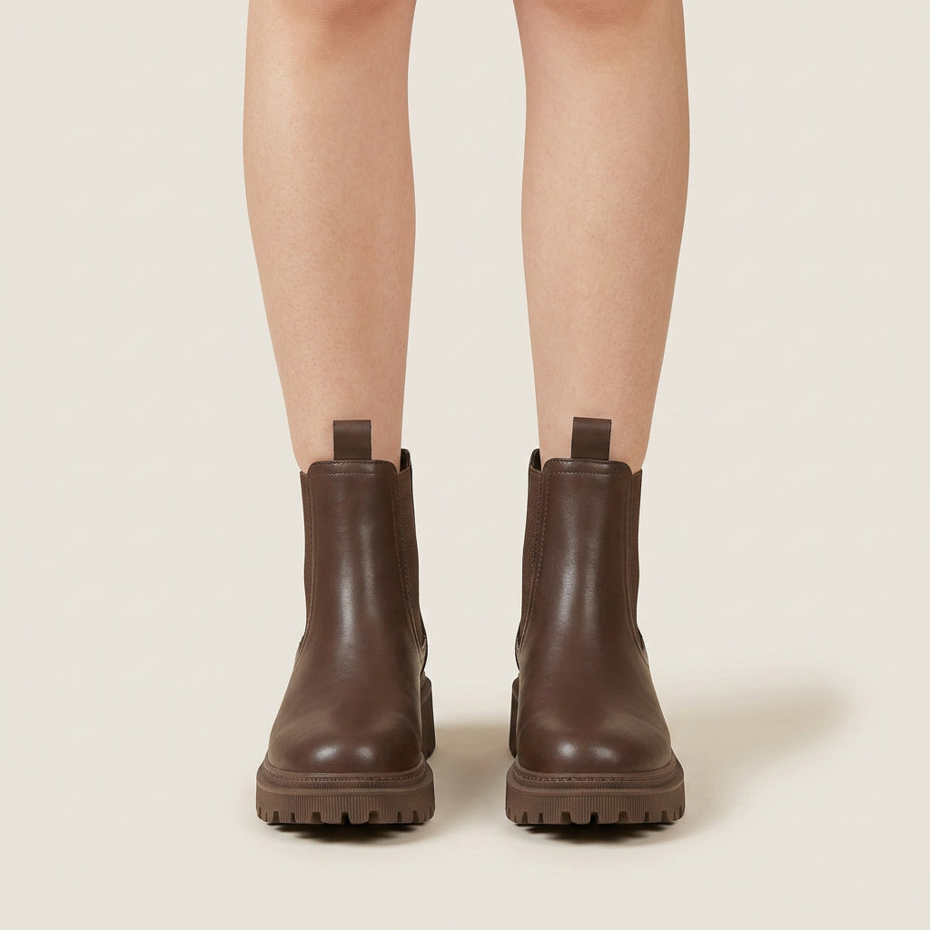 Gisela | Botines Chelsea de Mujer con Suela Track Dentada