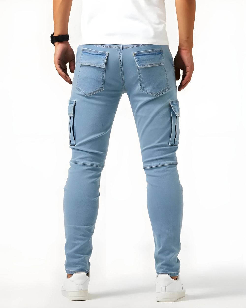 Gregorio | Vaquero Cargo Slim Elástico para Hombre