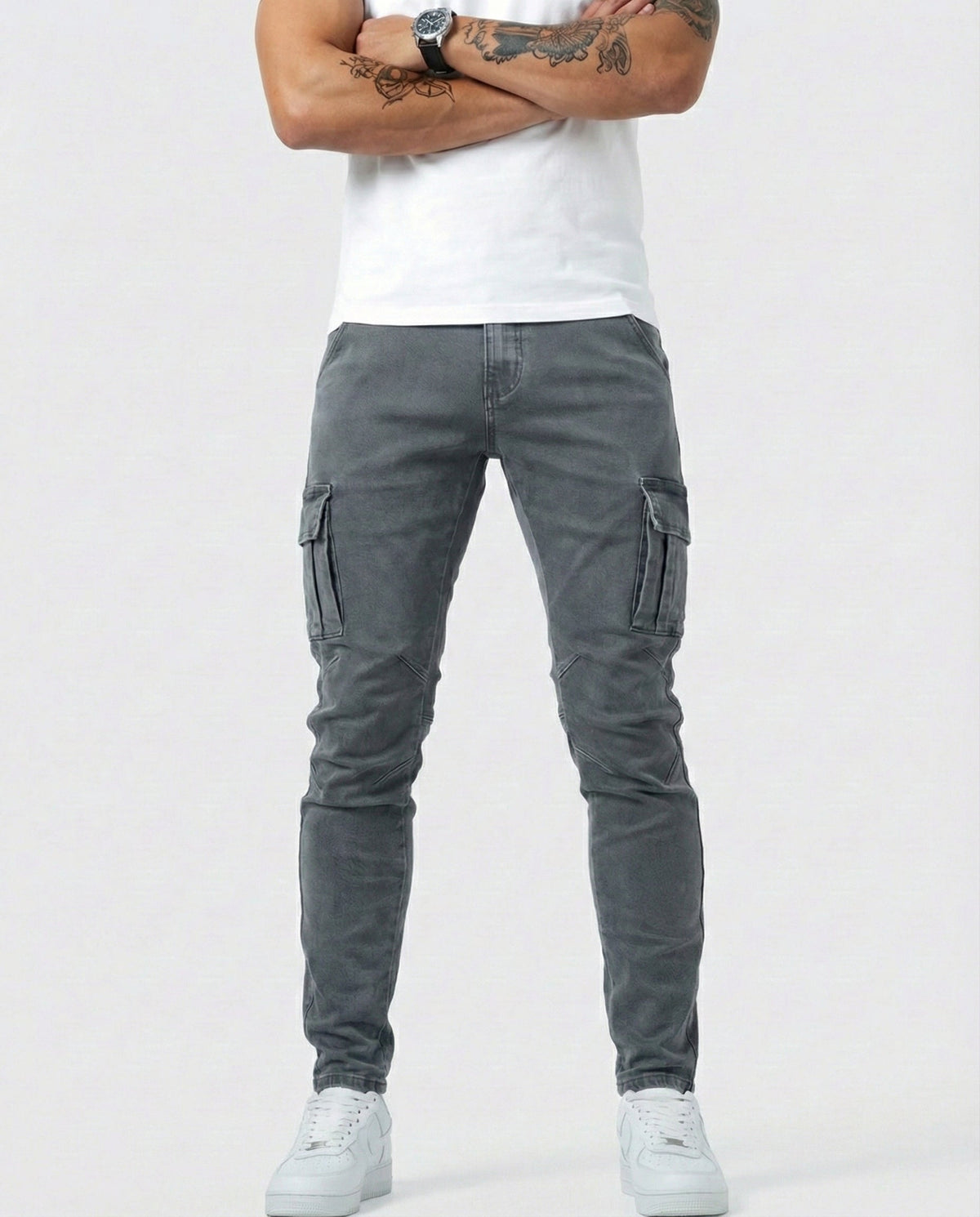 Gregorio | Vaquero Cargo Slim Elástico para Hombre