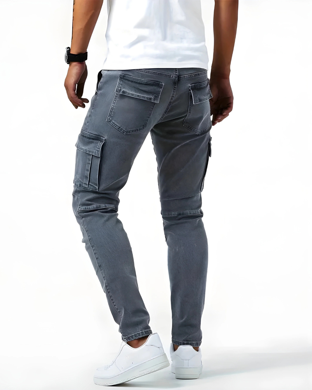 Gregorio | Vaquero Cargo Slim Elástico para Hombre