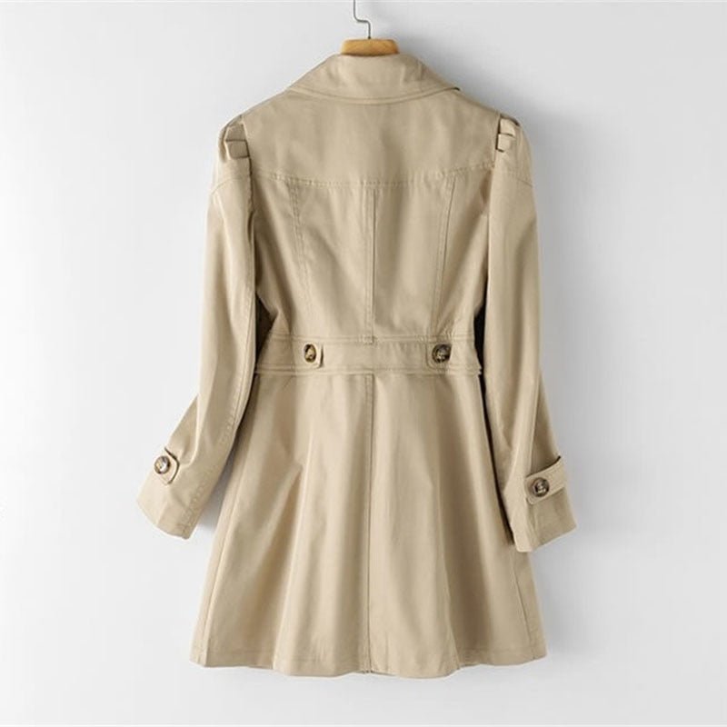 Greta | Gabardina Entallada con Solapas y Botones para Mujer