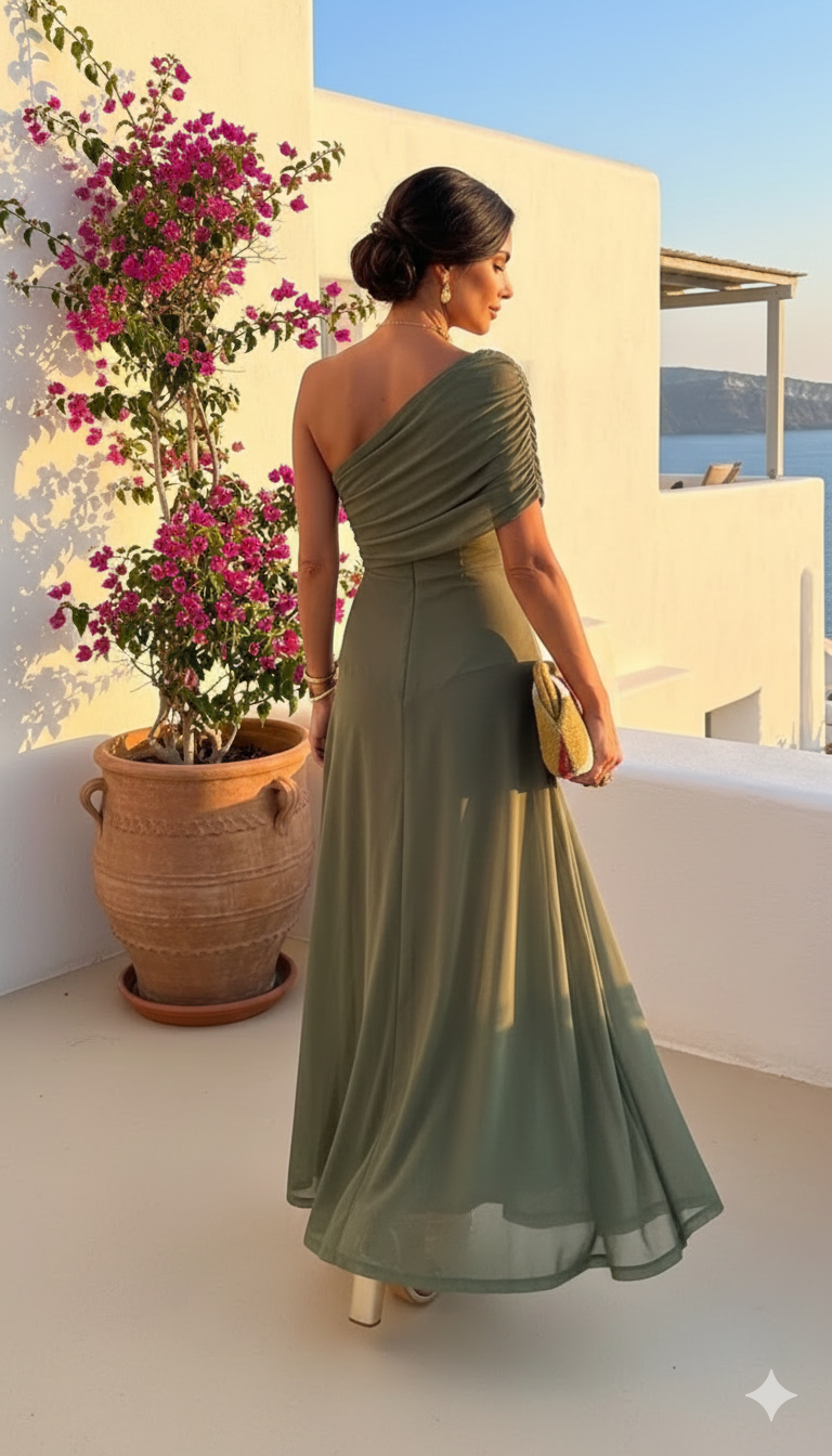 Uma | Vestido Largo Fluido con Diseño Elegante