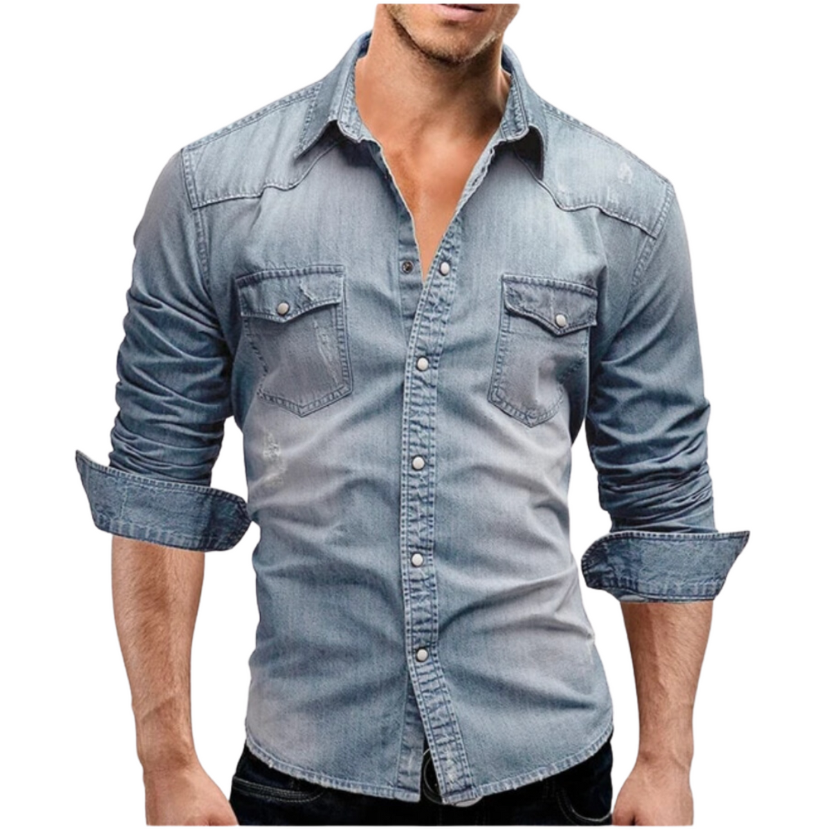 Azel | Camisa de Denim de Estilo Moderno