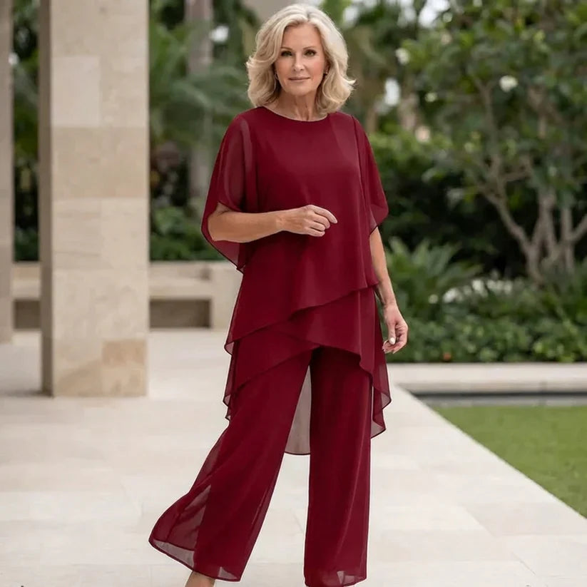 Iris | Conjunto — Blusa Asimétrica y Pantalón Pierna Ancha