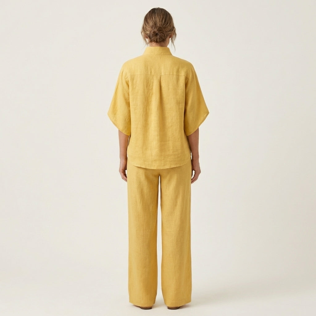 Zerah | Conjunto de Dos Piezas Efecto Lino