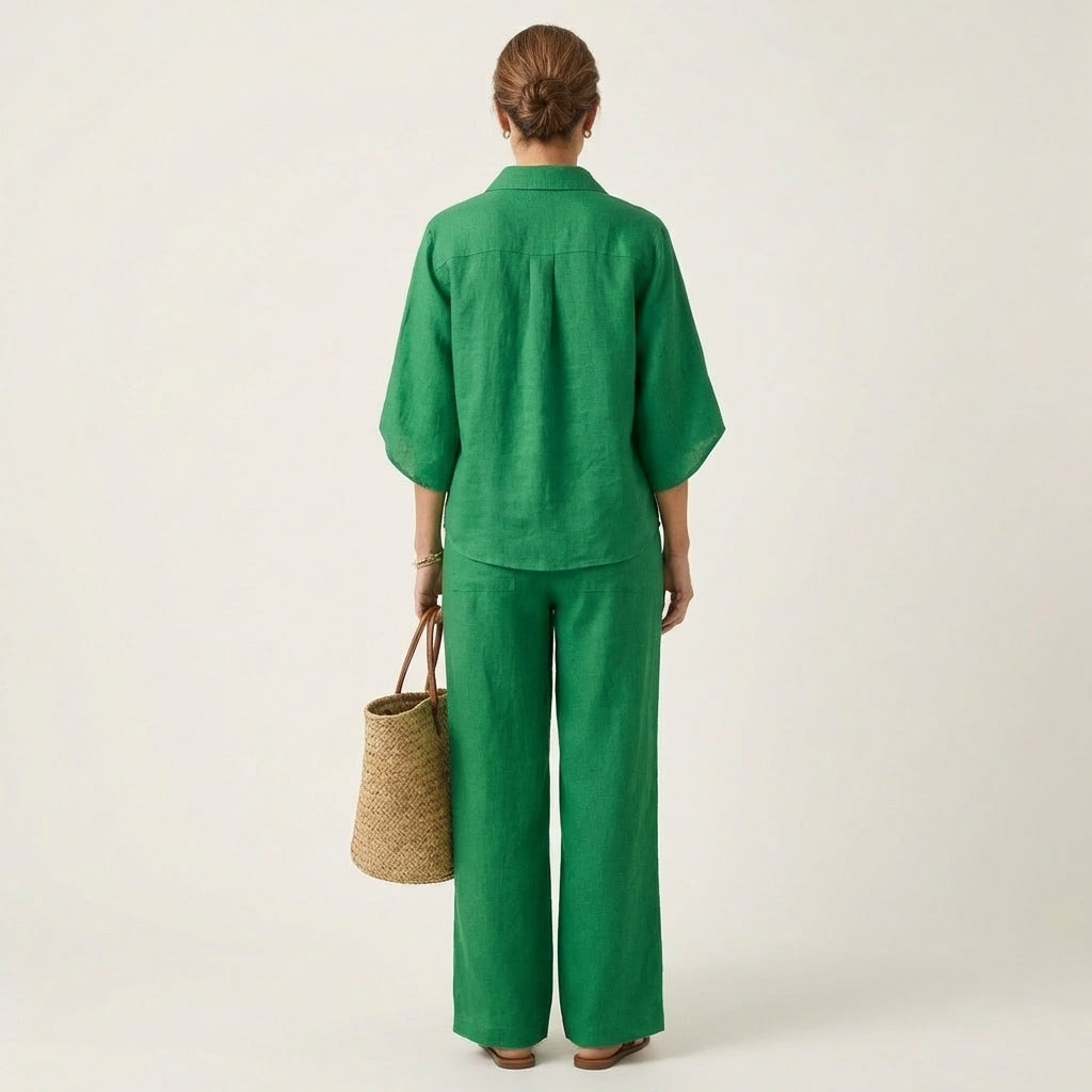 Zerah | Conjunto de Dos Piezas Efecto Lino