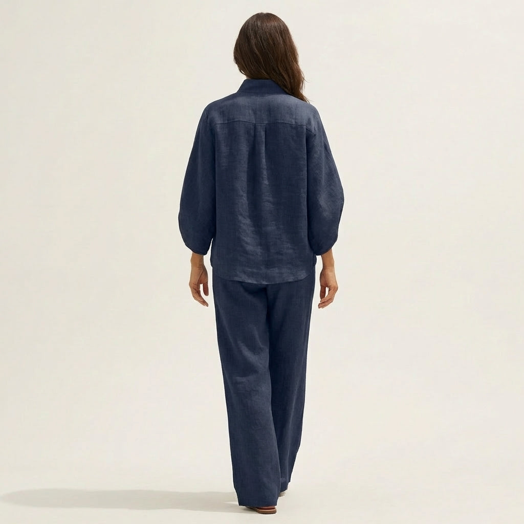 Zerah | Conjunto de Dos Piezas Efecto Lino