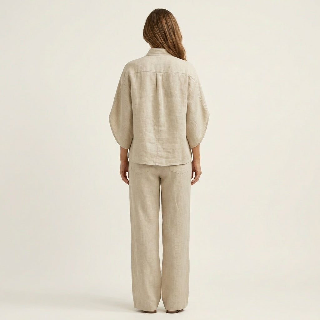 Zerah | Conjunto de Dos Piezas Efecto Lino