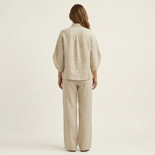 Zerah | Conjunto de Dos Piezas Efecto Lino