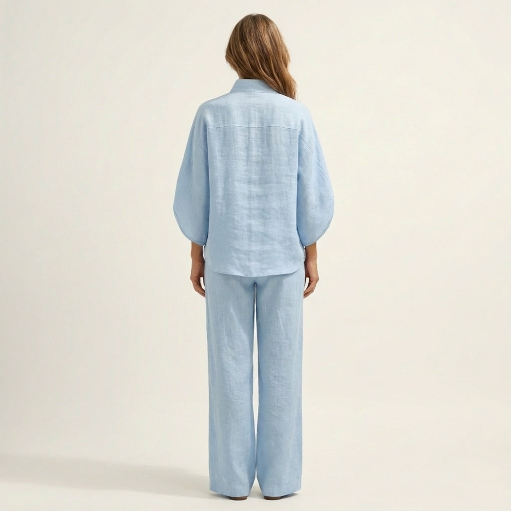 Zerah | Conjunto de Dos Piezas Efecto Lino