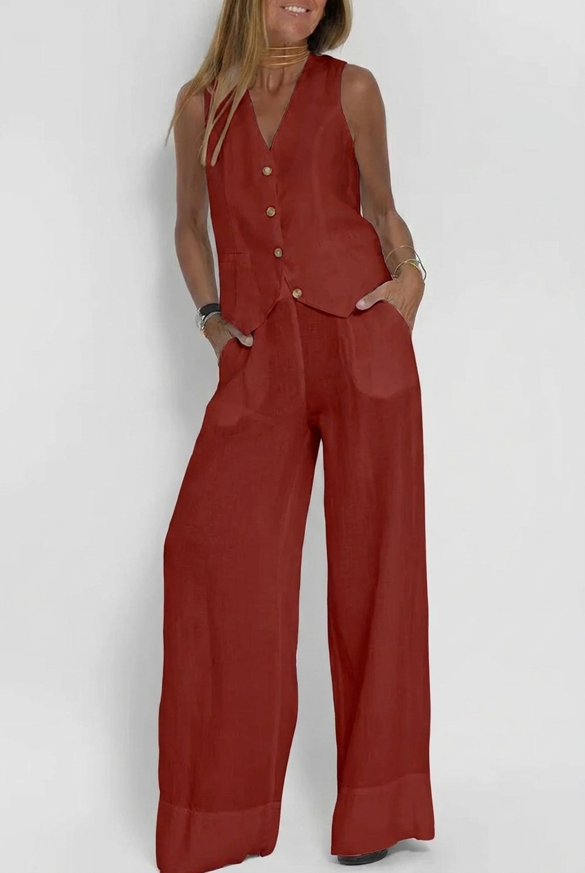 Sofía | Conjunto de Chaleco y Pantalón