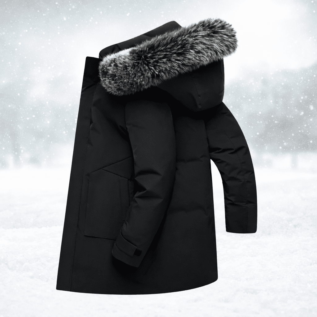 Higinio | Parka de Invierno Cortavientos con Capucha de Pelo Sintético
