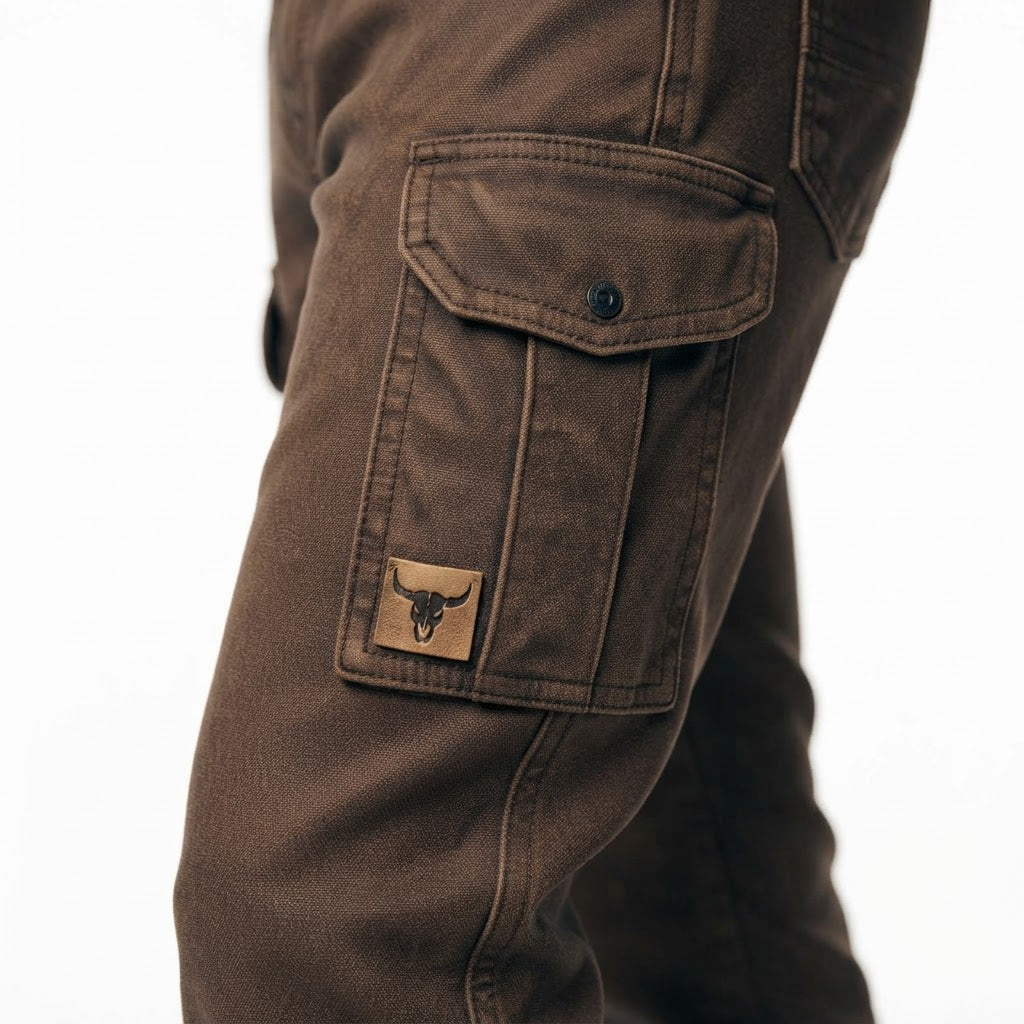 Pantalón utility forrado para hombre en marrón oscuro - Ignacio