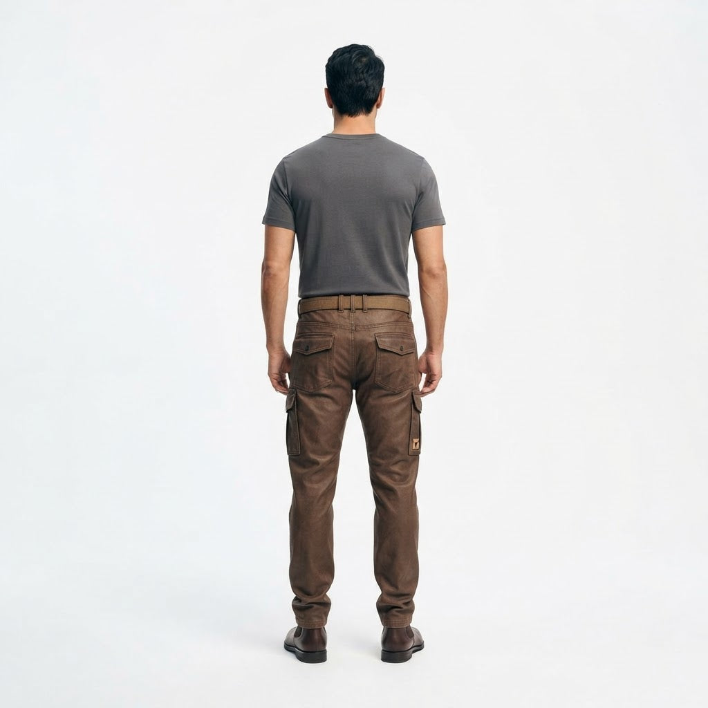Pantalón utility forrado para hombre en marrón oscuro - Ignacio