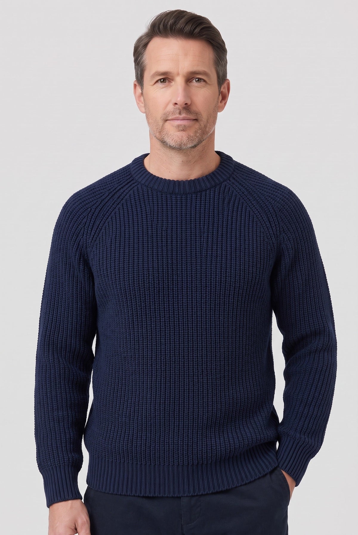 Jersey de punto grueso de hombre con canalé - imagen 1