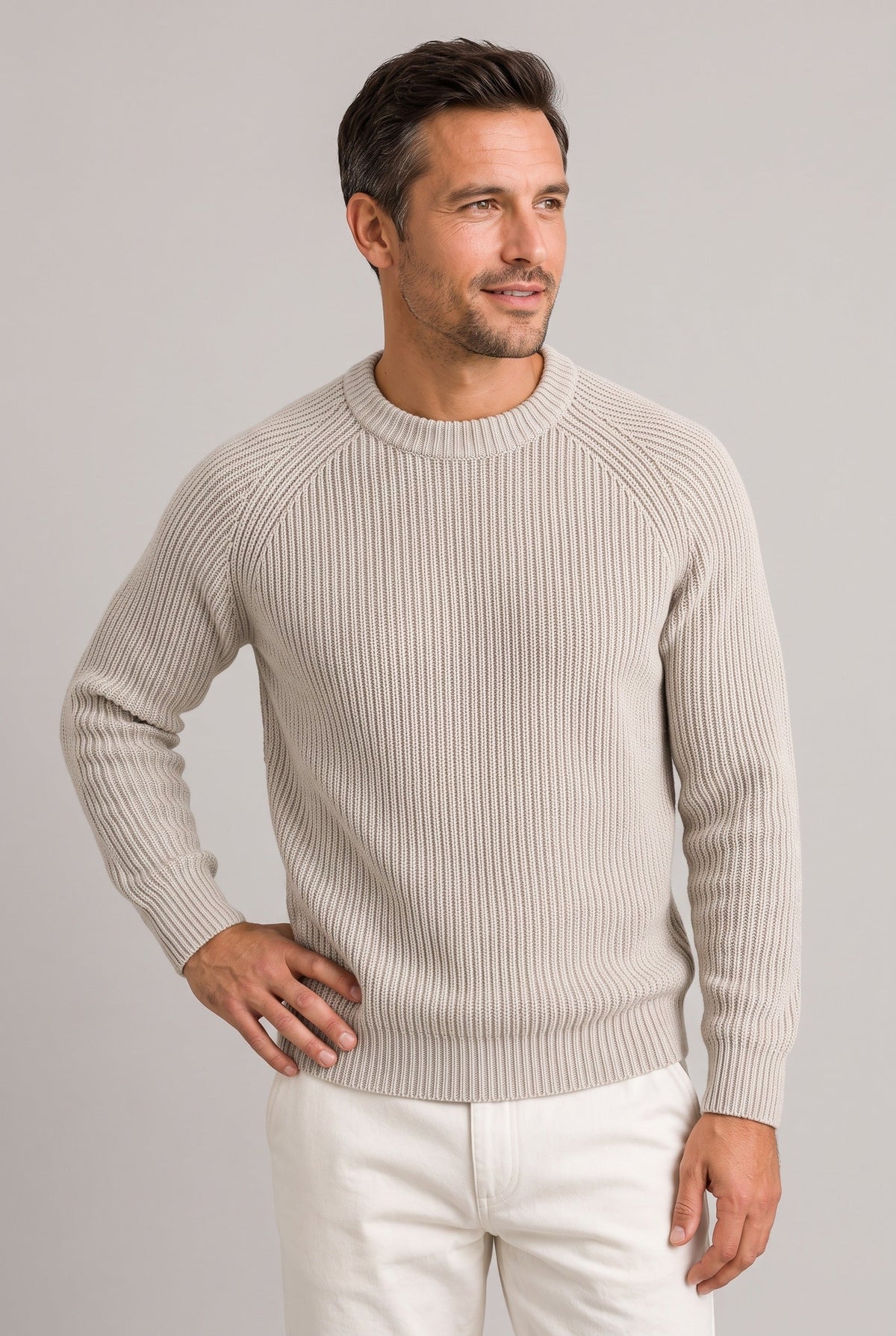 Jersey de punto grueso de hombre con canalé - imagen 10