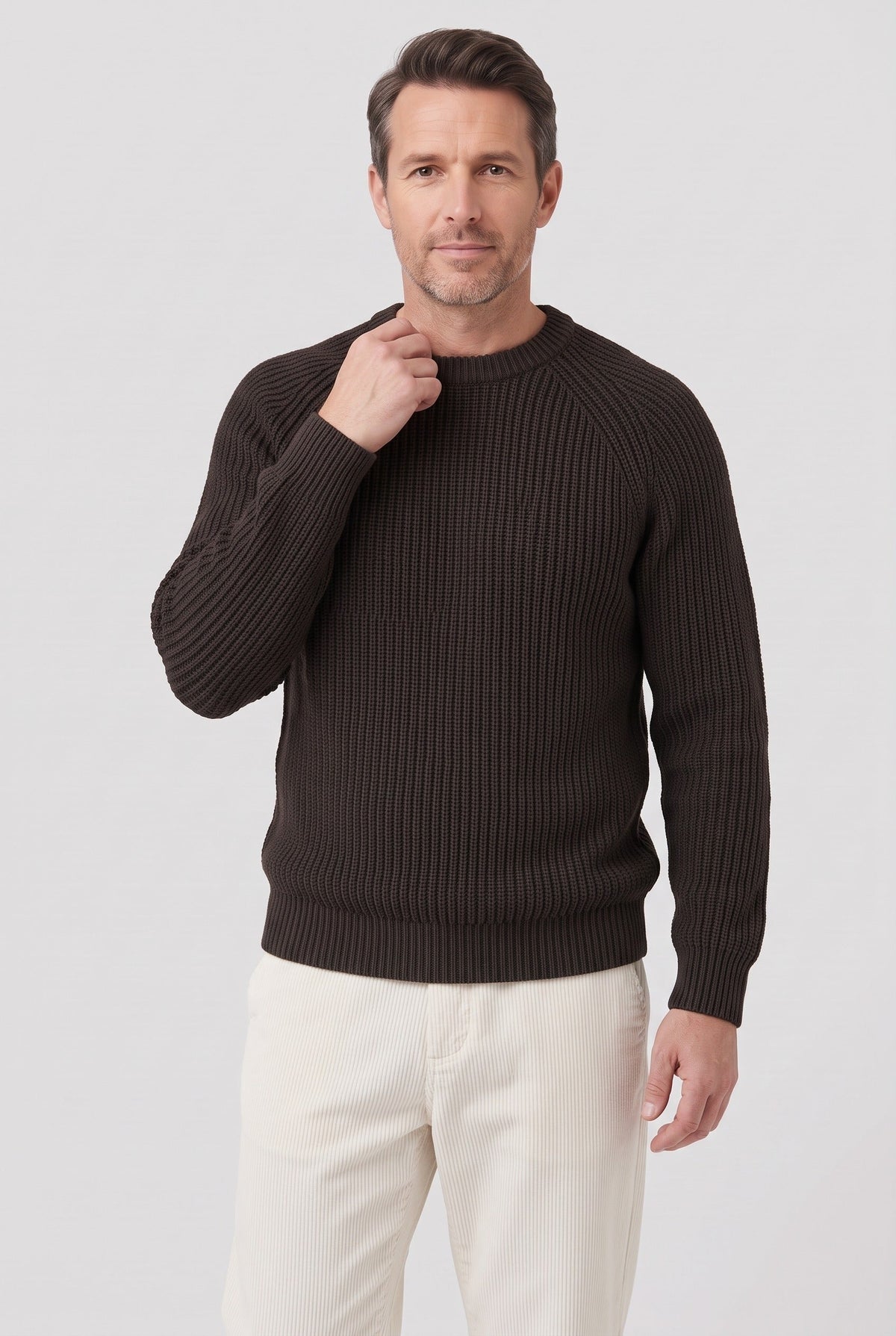 Jersey de punto grueso de hombre con canalé - imagen 9