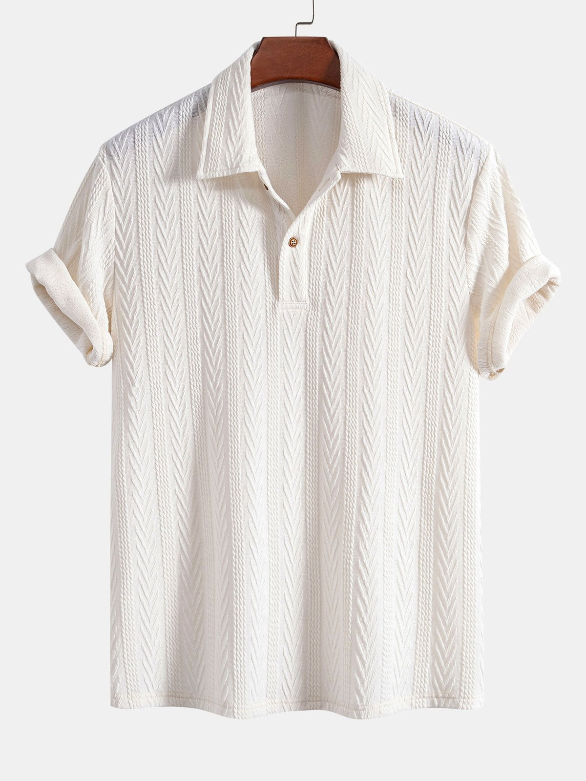 Polo de Punto Jacquard Geométrico