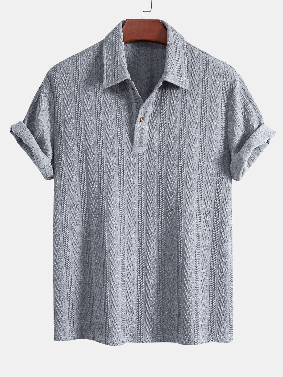 Polo de Punto Jacquard Geométrico