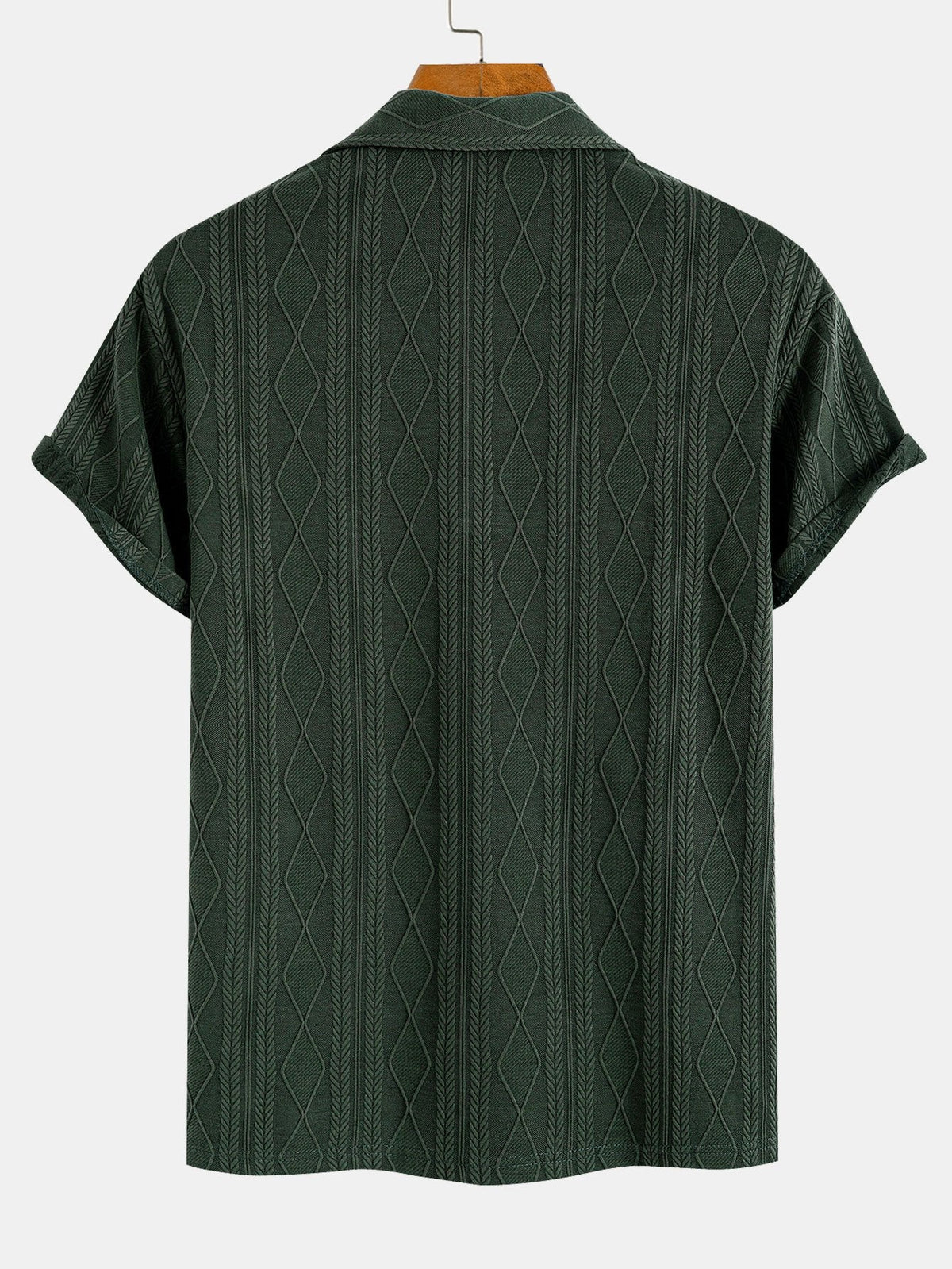 Polo de Punto Jacquard con Rombos Geométricos