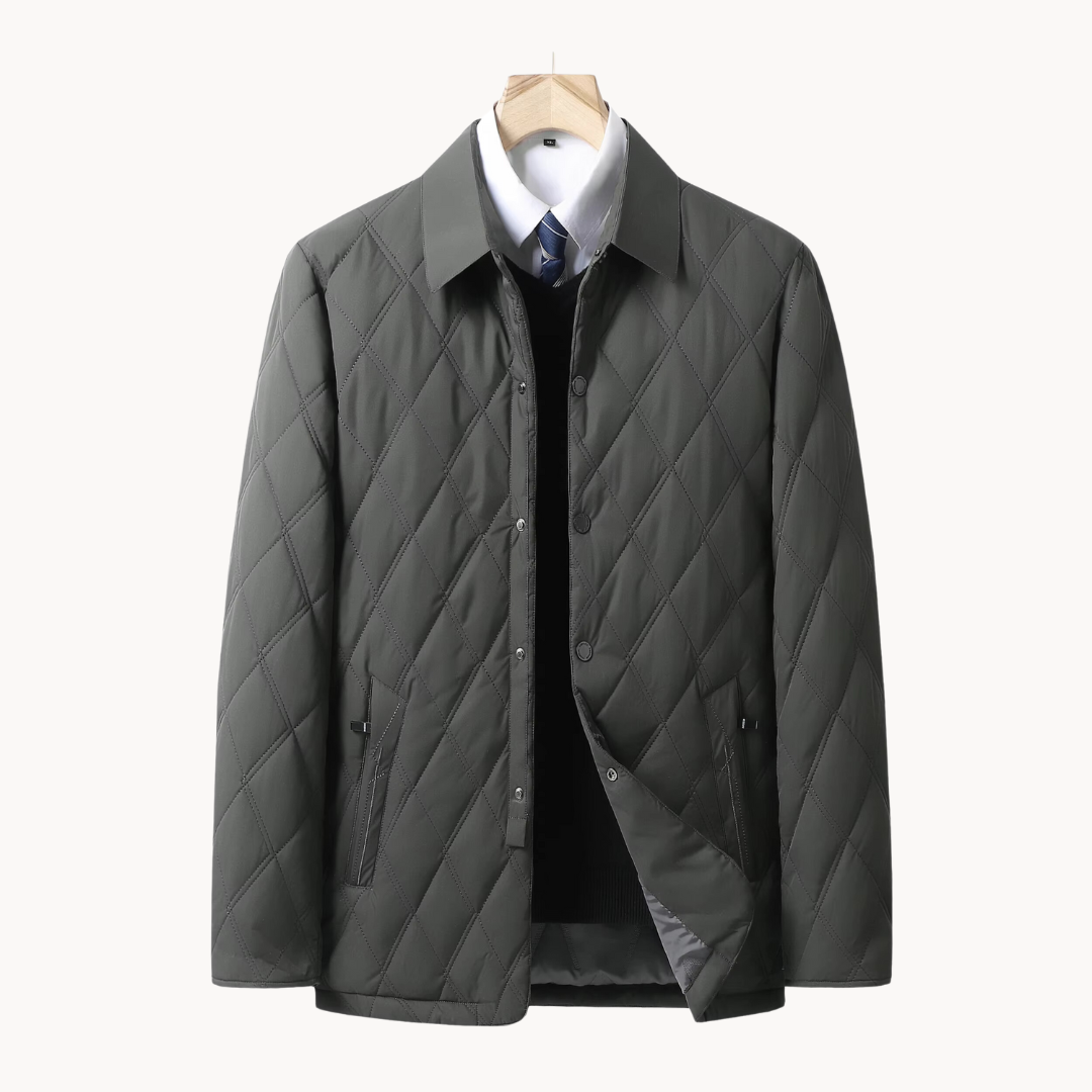 Chaqueta acolchada de hombre con cuello camisero - imagen 1