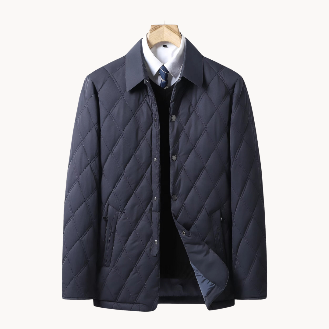 Chaqueta acolchada de hombre con cuello camisero - imagen 2