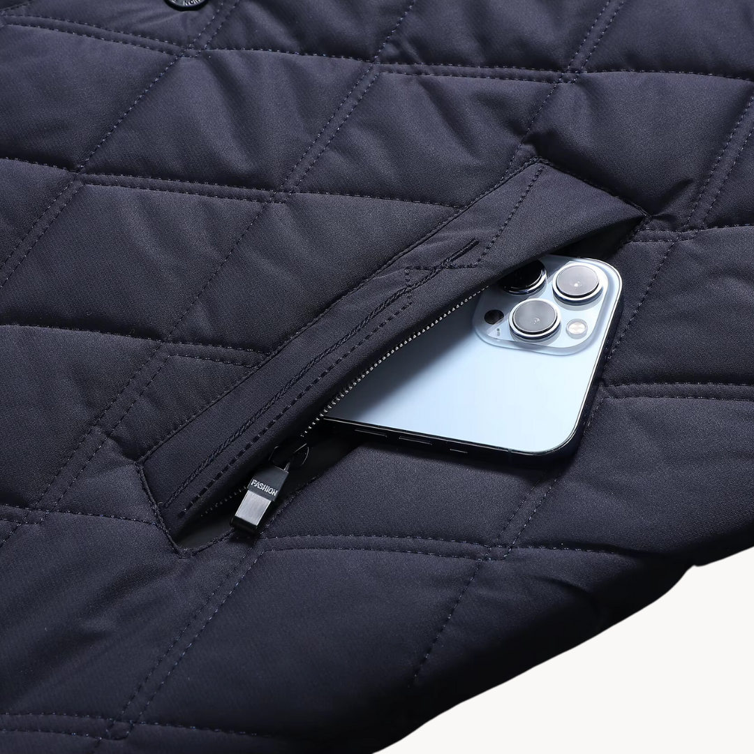 Chaqueta acolchada de hombre con cuello camisero - imagen 6