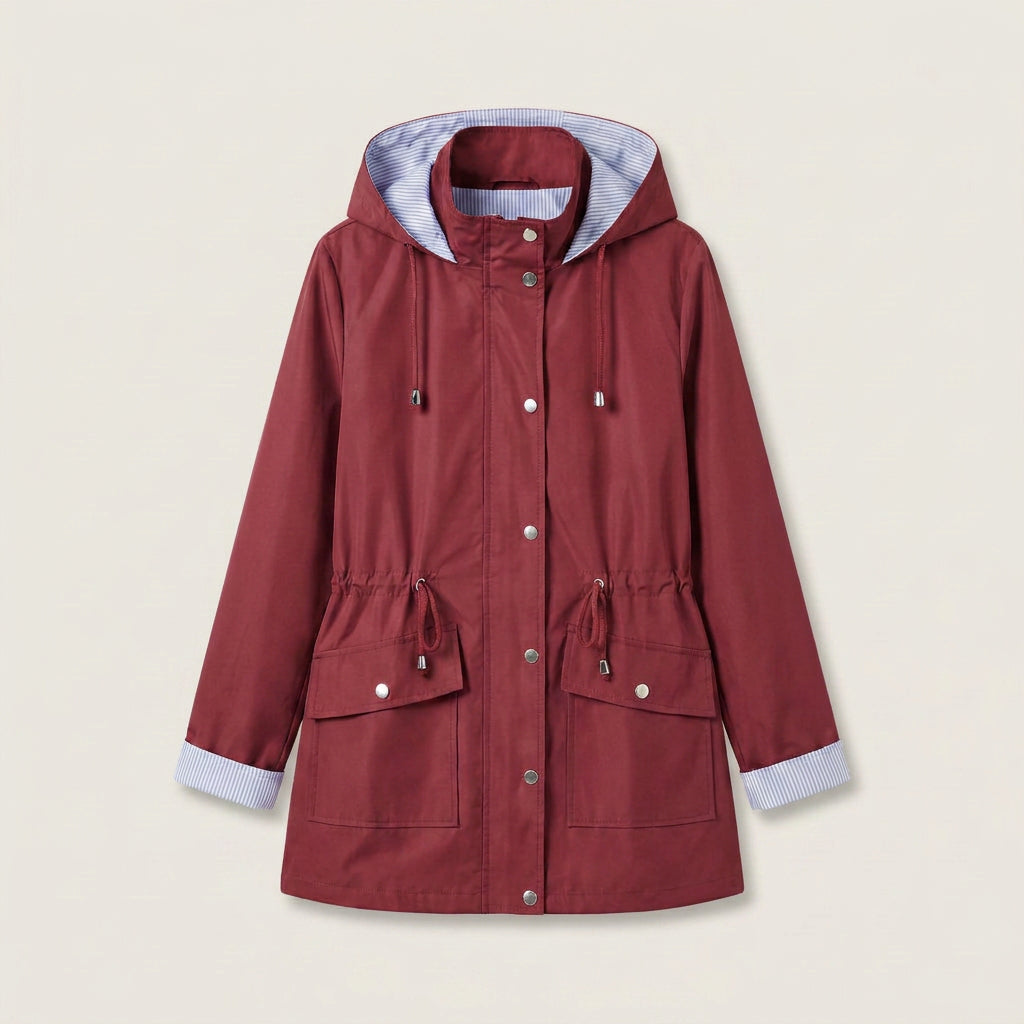 Magdalena | Parka Ligera con Capucha y Cintura Ajustable para Mujer