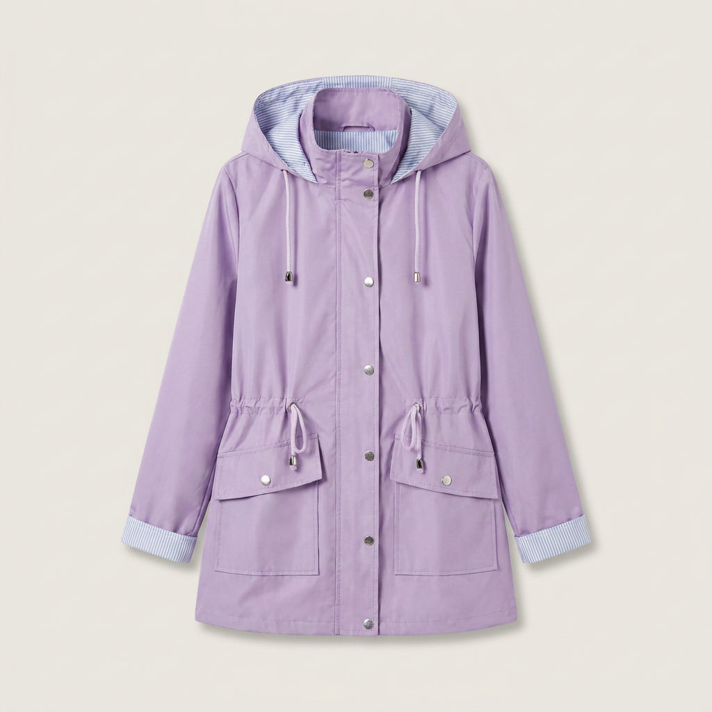 Magdalena | Parka Ligera con Capucha y Cintura Ajustable para Mujer