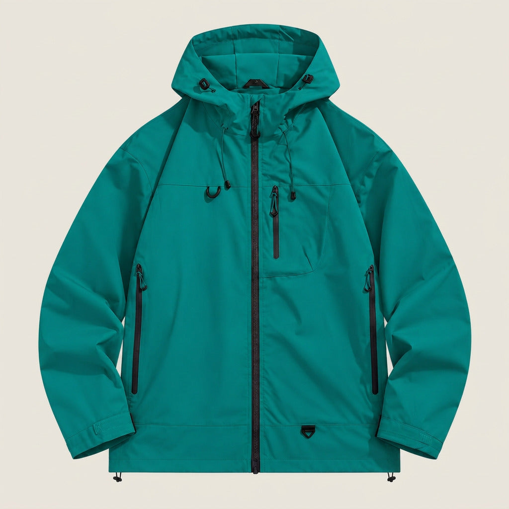Marcelino | Chaqueta Cortavientos Utility con Capucha y Bolsillos con Cremallera para Hombre