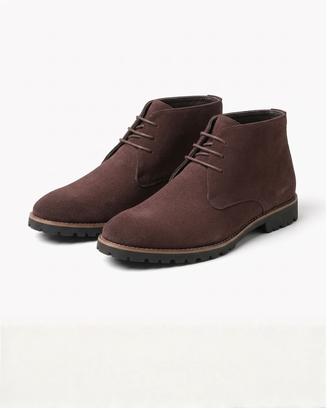 Mario | Botines Chukka de Hombre Efecto Ante con Cordones - Marrón