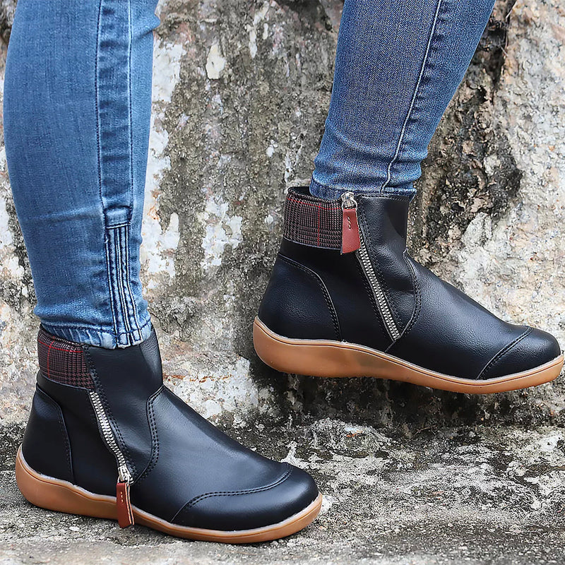 Marisa | Botines de Invierno con Forro de Felpa y Suela Antideslizante - Negro