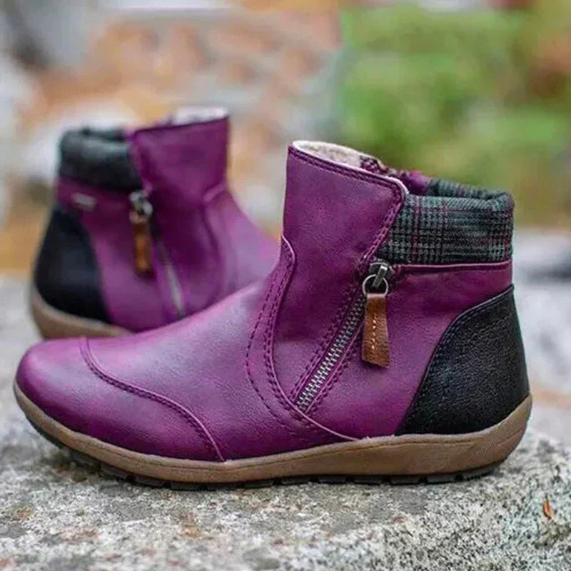 Marisa | Botines de Invierno con Forro de Felpa y Suela Antideslizante - Morado