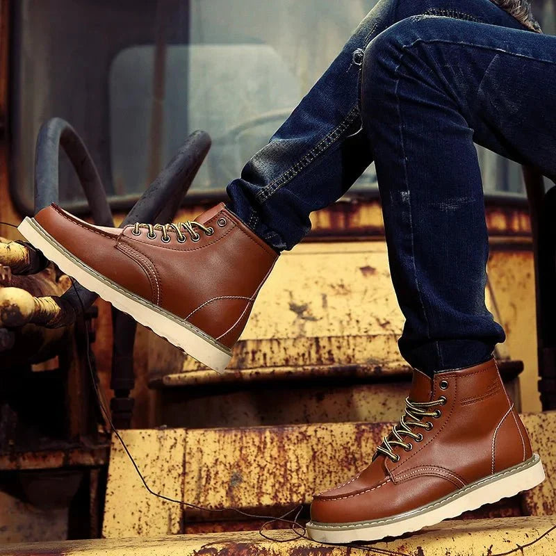 Botas de hombre con cordones y puntera mocasín - imagen 4