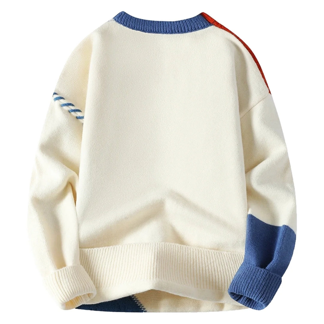 Nuño | Jersey de Punto Patchwork con Ochos para Hombre