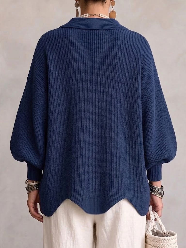 Cárdigan oversize mujer con botones grandes y mangas farol
