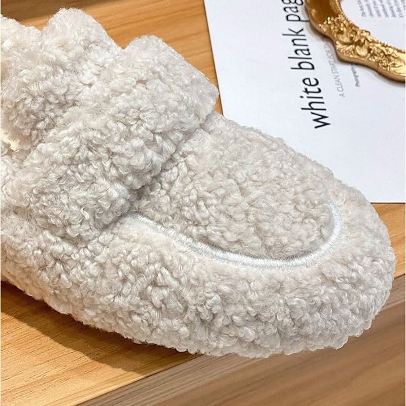 Piedad | Zapatillas de Casa Tipo Mocasín de Borreguito Antideslizantes