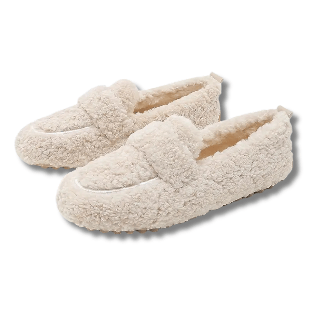 Piedad | Zapatillas de Casa Tipo Mocasín de Borreguito Antideslizantes