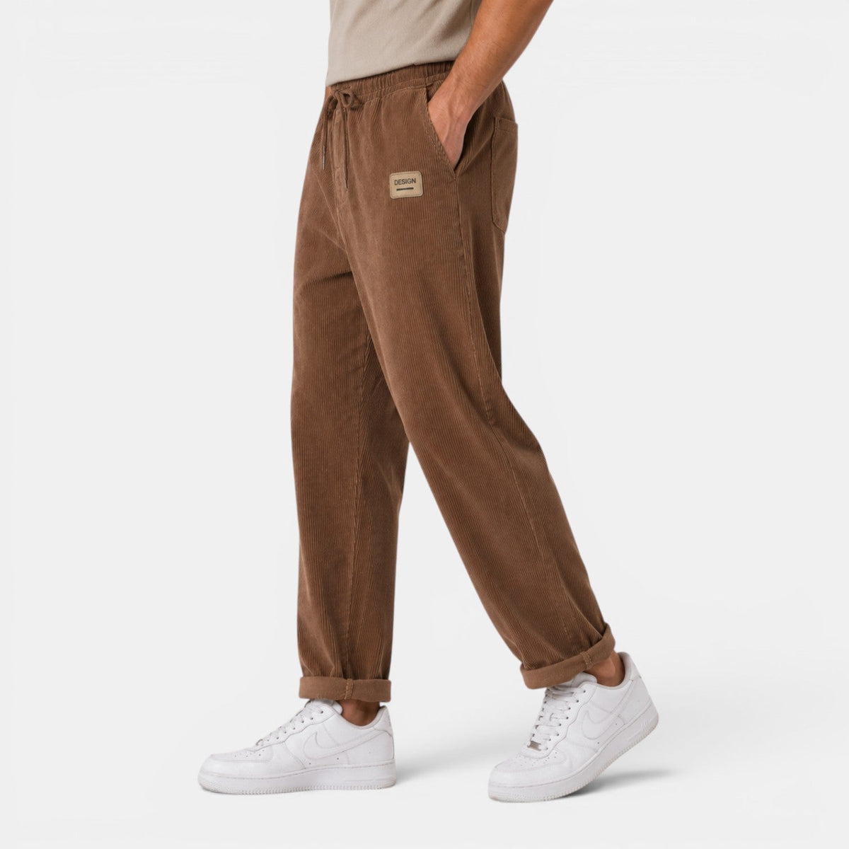 Rafael | Pantalón de Pana de Hombre Corte Recto con Cintura Elástica - vista 5