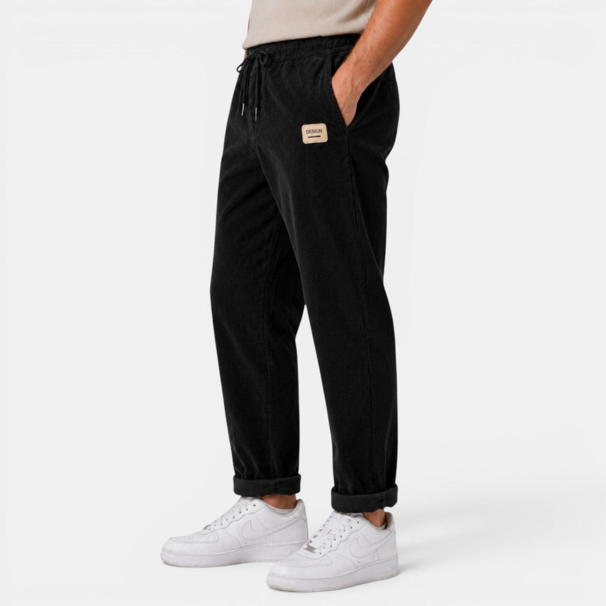 Rafael | Pantalón de Pana de Hombre Corte Recto con Cintura Elástica - vista 7